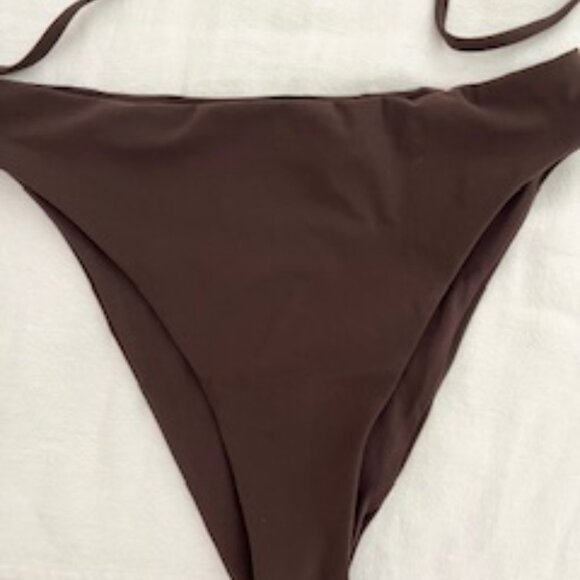 Anemos Sexy Chocolate Brown Wrap Around String Bikini NWOT - Picture 2 of 5
